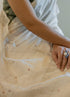 Handwoven Cotton Silk White Saree
